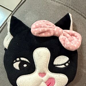 Cute Cat Face Wallet with Pink Bow